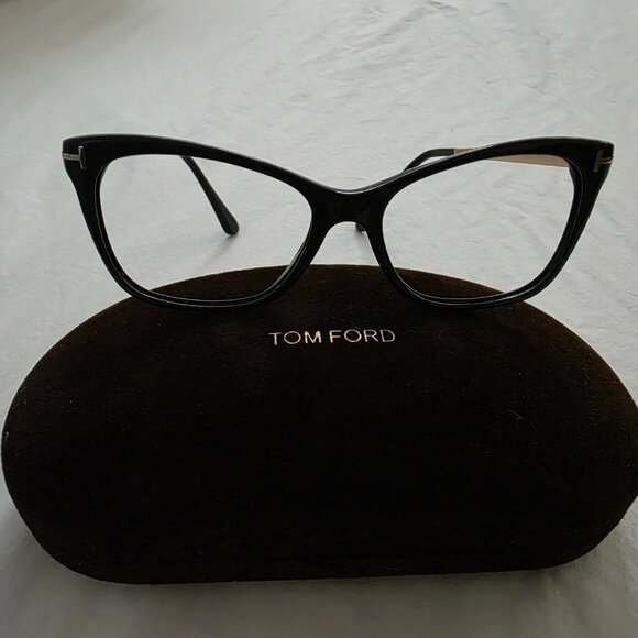 Tom Ford Eyeglass Frame- black and rose gold - Picture 9 of 10